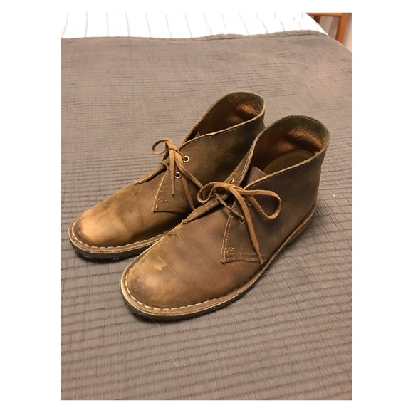 women's clarks desert boots beeswax leather
